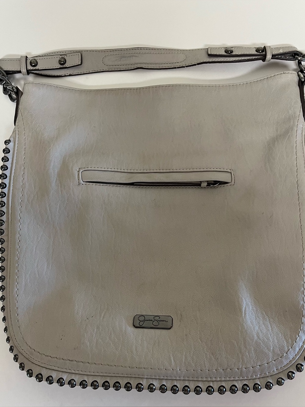 Women's Gray Jessica Simpson Monogram Interior Tote - Stylish Everyday Bag